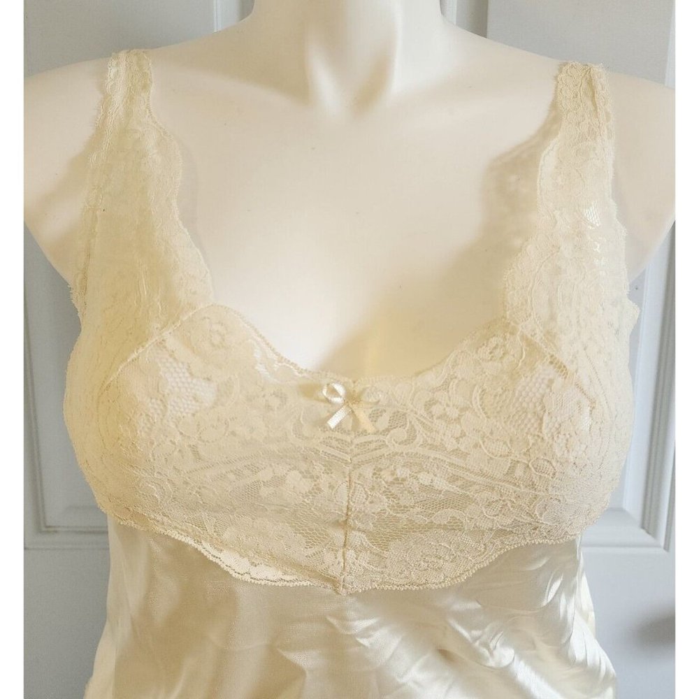 Vtg Body Lites JC Penney's Women's Nylon Sleeveless Cami Camisole Lacy Bust 36 - Picture 2 of 8